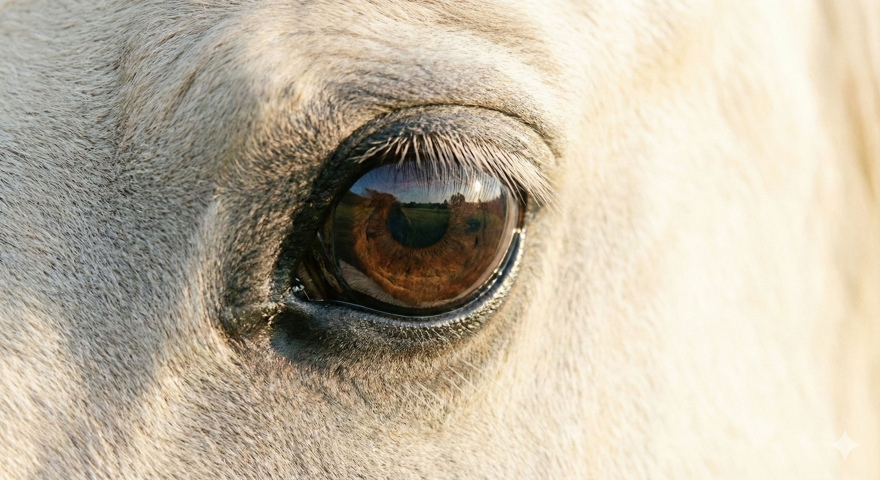 Primer plano del ojo de un caballo durante sesión de terapia equina Puebla