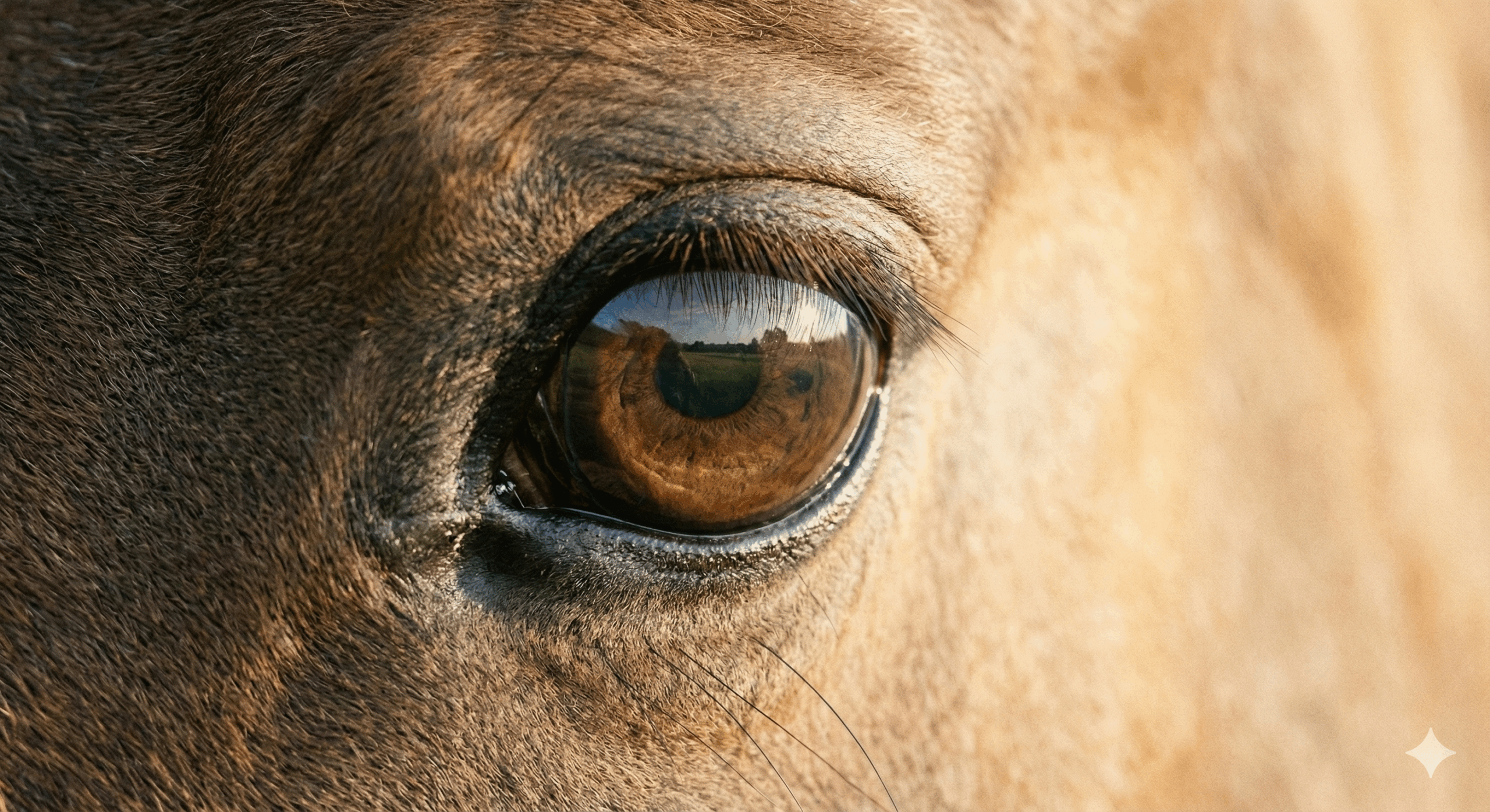Primer plano del ojo de un caballo durante sesión de terapia equina Puebla